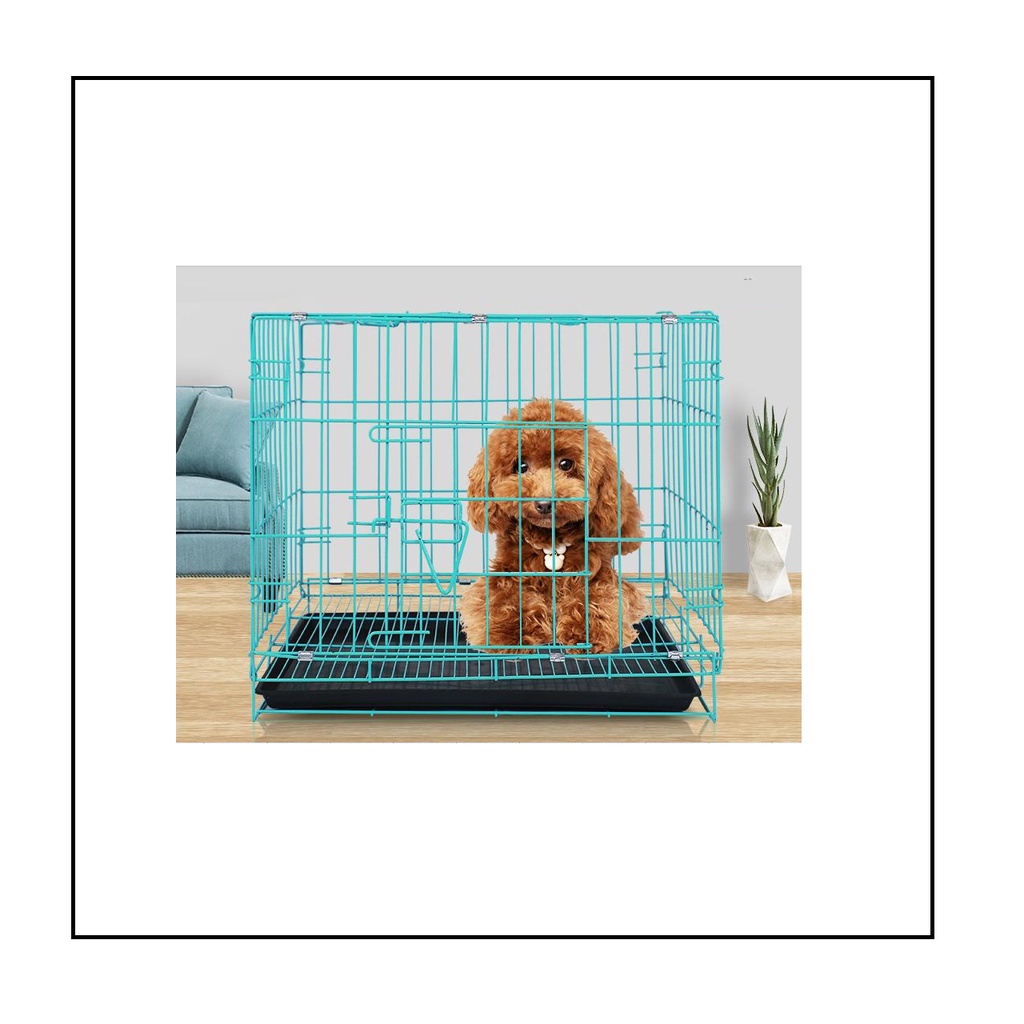 [ TẶNG KHAY VỆ SINH ] Lồng Chó Mèo Sơn Tĩnh Điện Kích Thước 70x50x60cm Gấp Gọn 3 Kích Cỡ Nhiều Màu Sắc