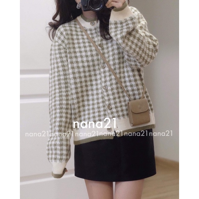 Áo cardigan kẻ nhiều màu