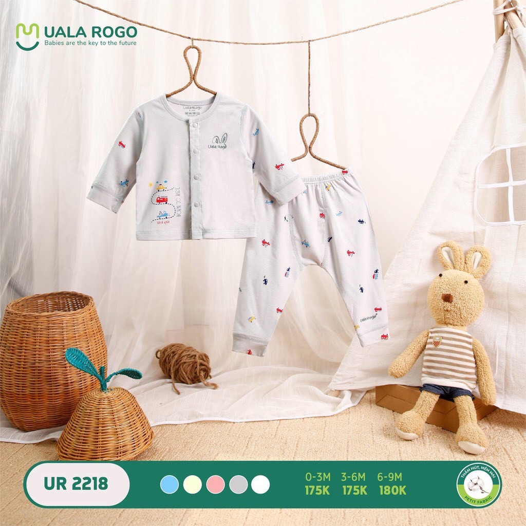 Uala Rogo - Bộ cài thẳng dài petit họa tiết 2218