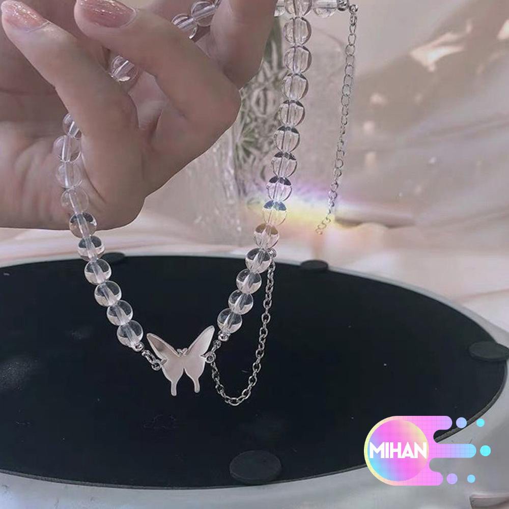 Vòng cổ choker trong suốt mặt hình bướm thời trang xinh xắn cho nữ