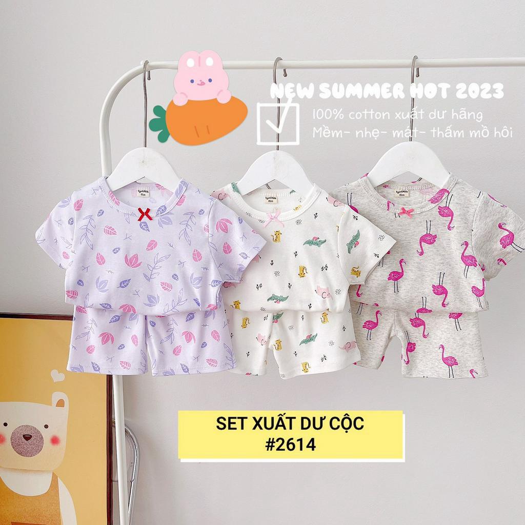 XẢ HÀNG LẺ SIZE BÉ GÁI , SIZE 120 16-18KG ( set 3 bộ ) đồ bộ bé gái  mùa hè , quần áo trẻ em xuất dư , xả 105k/set/3 bộ