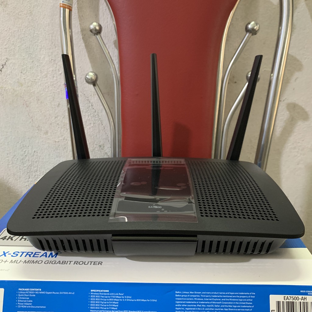 Bộ phát wifi Linksys EA7500 dual band AC1900 MU-MIMO fullbox đẹp