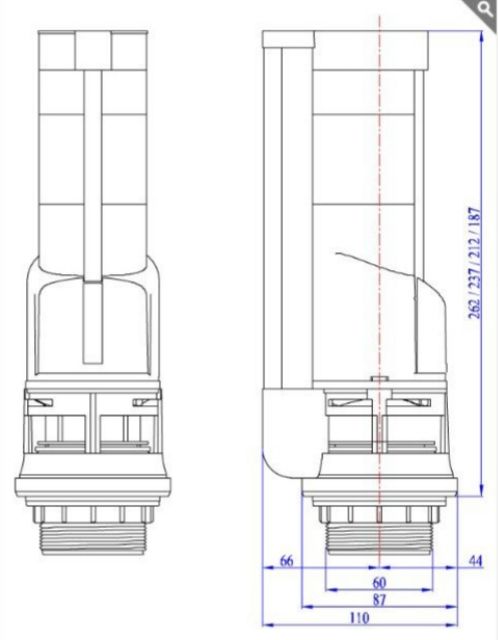 BỘ XẢ BỒN CẦU 2 NHẤN KÉT RỜI (BỒN CẦU 2 KHỐI)