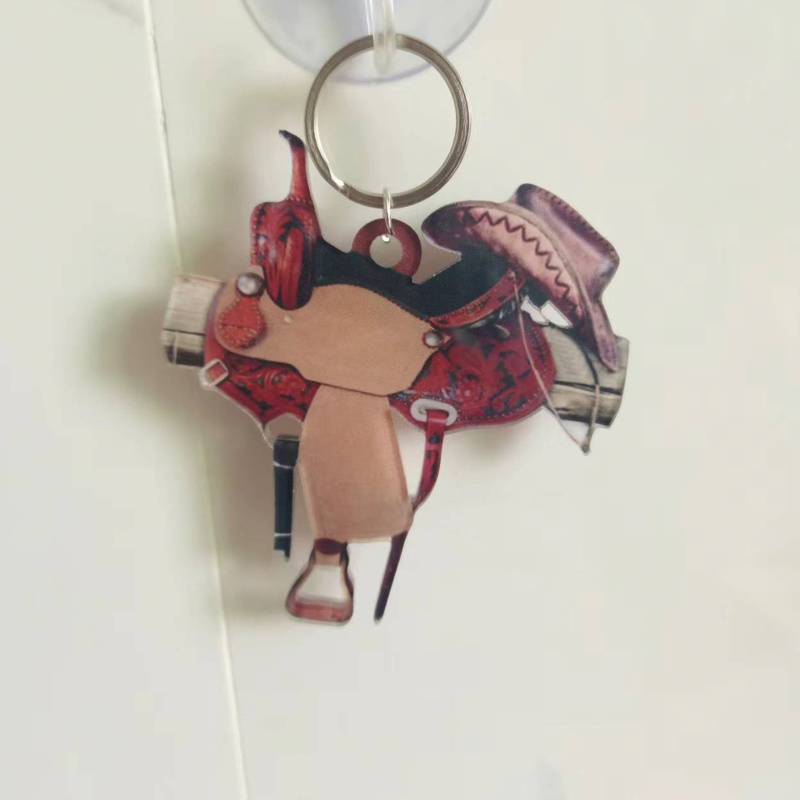 Móc Khóa Hình Yên Ngựa Bằng Acrylic Trang Trí Gương Chiếu Hậu Xe Hơi