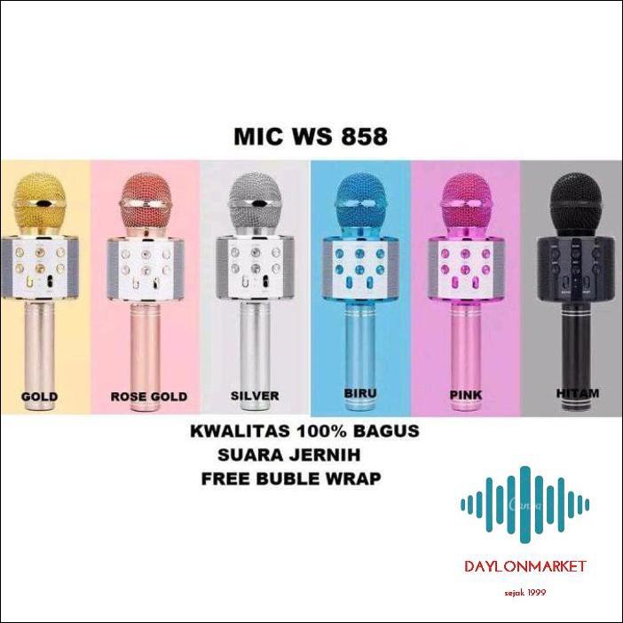 Micro Hát Karaoke Wster Ws 858 Kết Nối Bluetooth