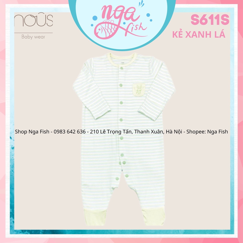 Bodysuit Nous sơ sinh chất petit có tất sơ sinh Nga Fish S611S+ W511S1+BDNB1