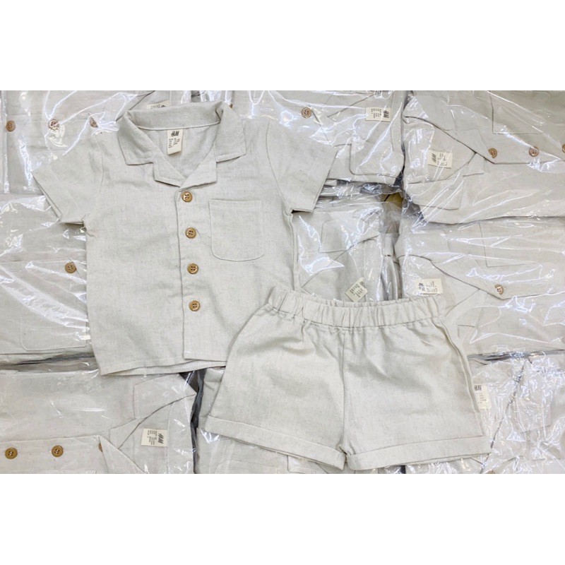Bộ cộc thô đũi màu nude bé trai 1-6Y