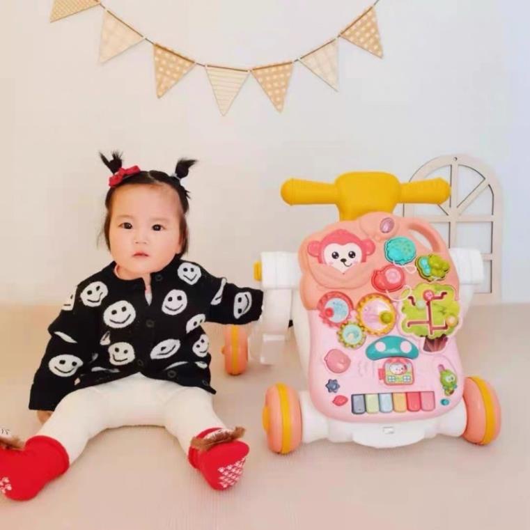 Xe tập đi, xe chòi chân, bàn nhạc đa năng 5in1, 6in1 cao cấp