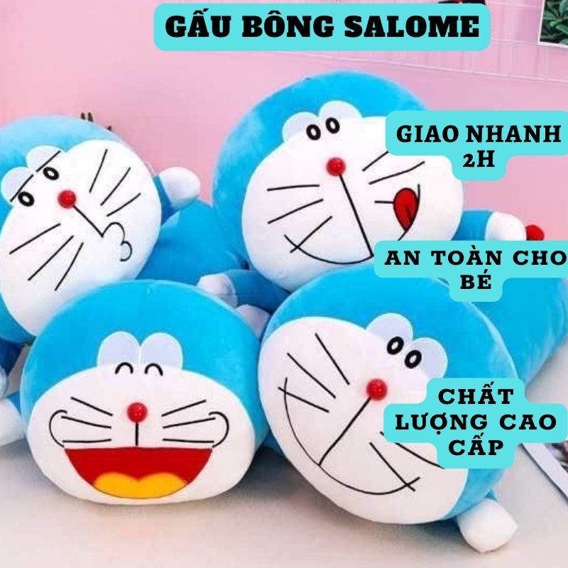 Gấu Bông Có Mền Hình Doremon , Chăn Gối Văn Phòng Doremon 3in1 Cute Chất Liệu Vải Mịn, Qùa Tặng Cao Cấp Salome