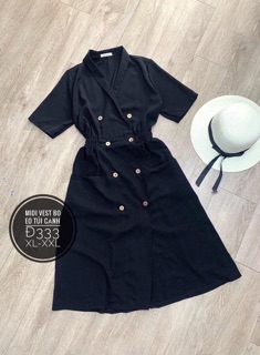 Bigsize Đầm vest nút gỗ 60-85kg[bigsize hcm,hoả tốc]