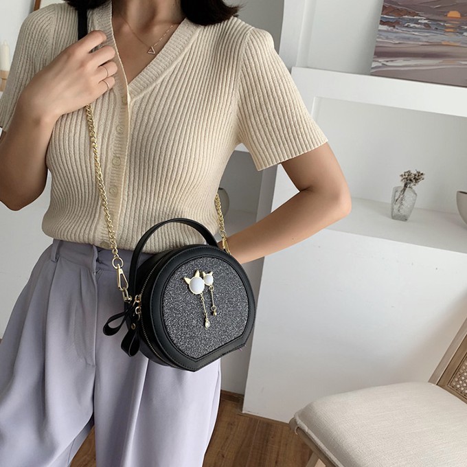 [Mã WABRWB24 giảm 30K đơn 99K] Faya -Túi xách dáng tròn bling bling dễ thương T962 | BigBuy360 - bigbuy360.vn