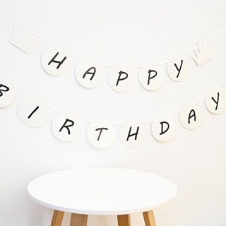 Dây cờ happy birthday phong cách Korean