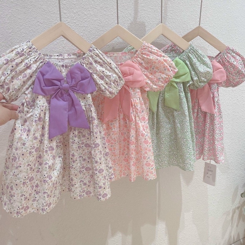 Vải thô cotton hoa tròn to nhỏ 4 màu