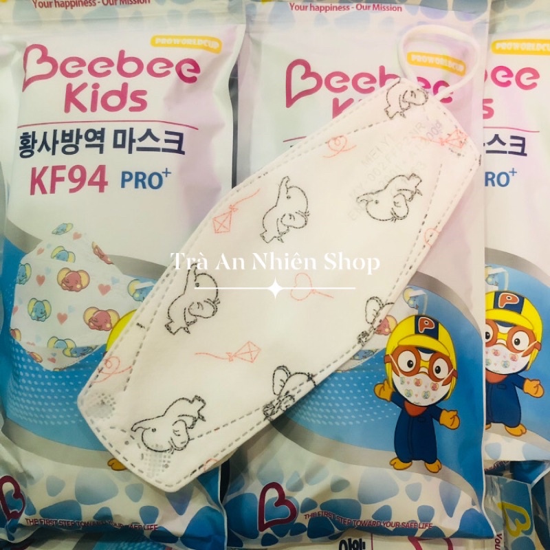 Khẩu trang KF94 4 lớp Beebee kids cho bé 8 - 12t  - Túi 10 cái