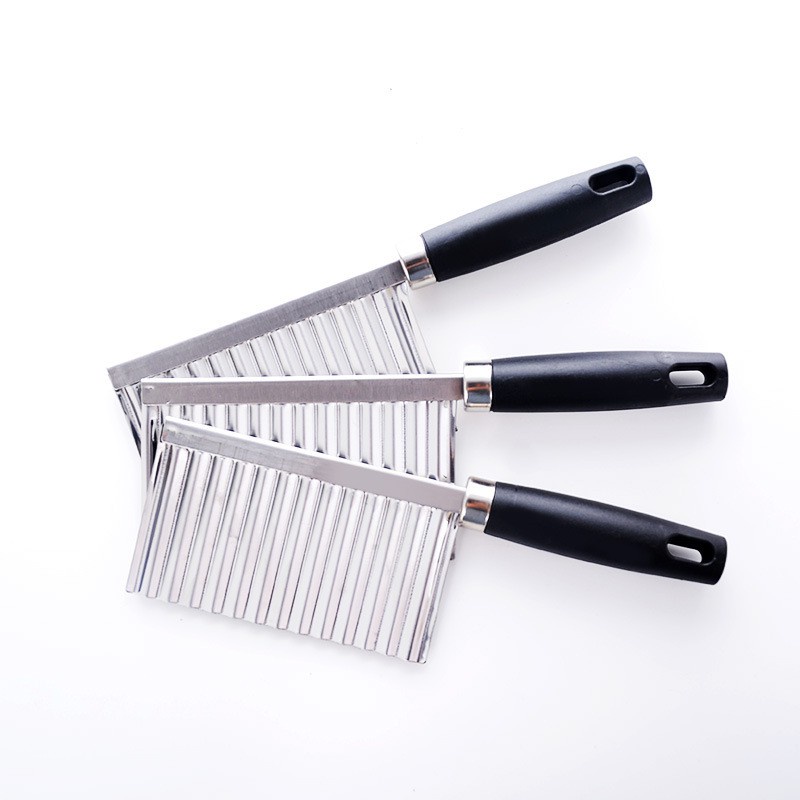 1 Dụng Cụ Cắt Khoai Tây Gợn Sóng Bằng Thép Không Gỉ