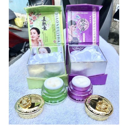 kem dưỡng da màu xanh lá cây jiaonulisha