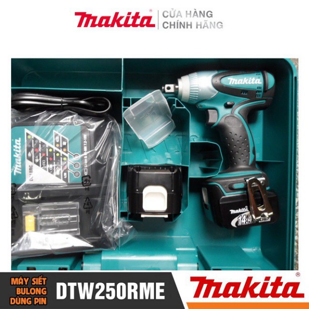 [Chính Hãng] Máy Siết Bu Lông Dùng Pin Makita DTW250RME (14.4V-4.0AH)