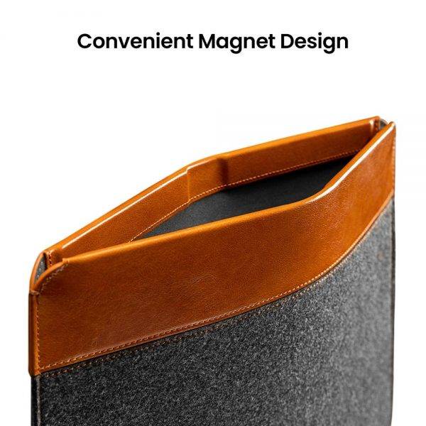 Túi Chống Sốc Tomtoc  Felt & Pu Leather For Macbook Pro/Air 13'' New  Bảo hành 12 tháng