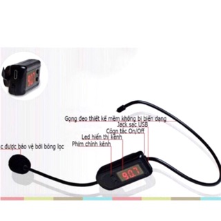 Mic không dây FM dùng cho máy trợ giảng (có FM).
