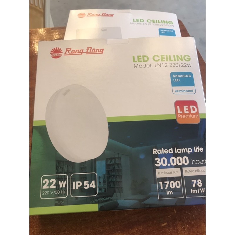 Đèn Led ốp trần Rạng Đông 22W, Chip Led Sam Sung Model : LN 12 220/22W