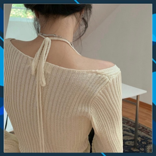 Áo len tăm tay dài nữ cổ tim giả 2 lớp ulzzang Hàn Quốc | BigBuy360 - bigbuy360.vn