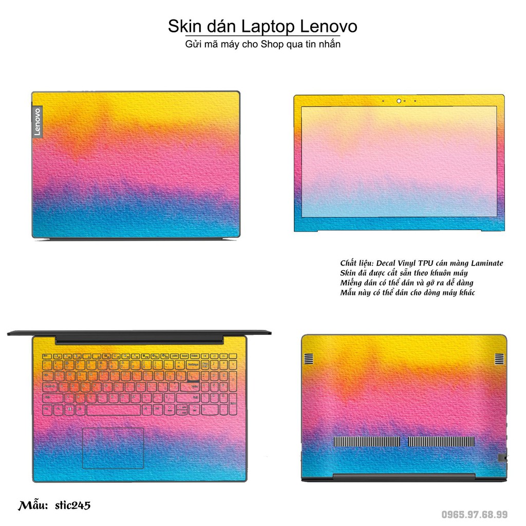 Skin dán Laptop Lenovo in hình Hoa văn sticker nhiều mẫu 40 (inbox mã máy cho Shop)
