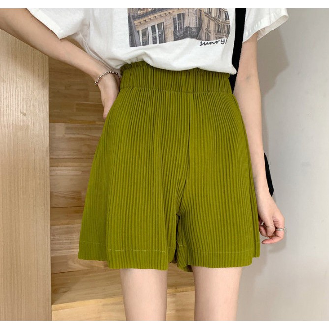 Quần short nữ, quần đùi nữ xếp ly ulzzang  Quần short xếp ly vải voan - ZaZi QN06