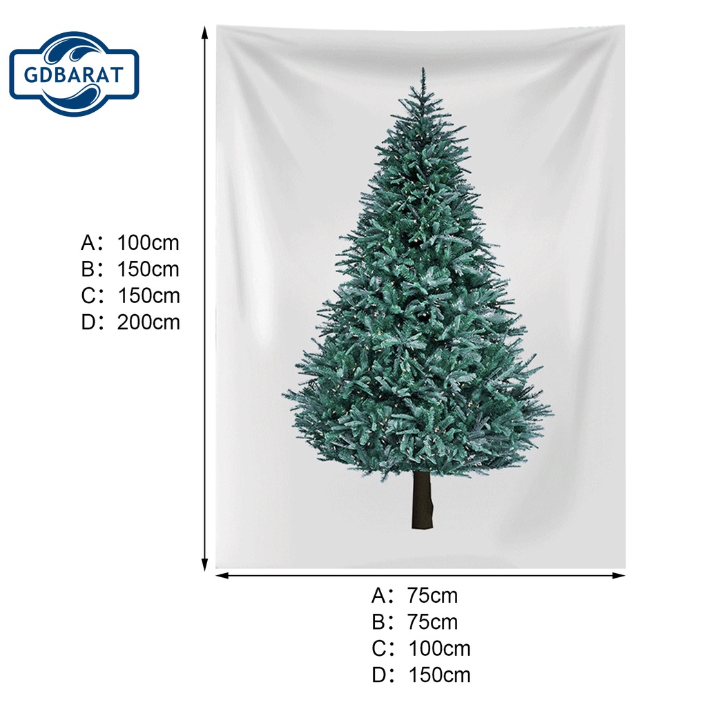 Thảm treo tường mềm in họa tiết giáng sinh 3D dễ lắp đặt trang trí nhà cửa