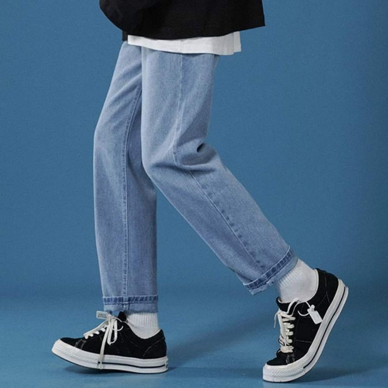 Quần bò jean baggy nam ống rộng dáng suông cao cấp 006