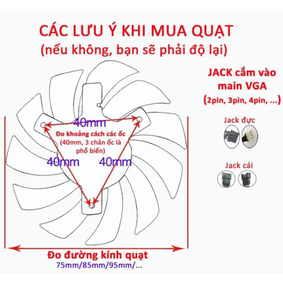 Quạt tản nhiệt VGA HIS fan zin tháo vga