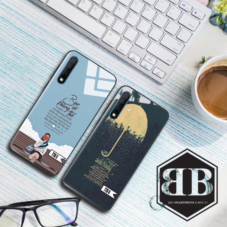 Ốp lưng kính cường lực Vsmart Live hình in theo yêu cầu
