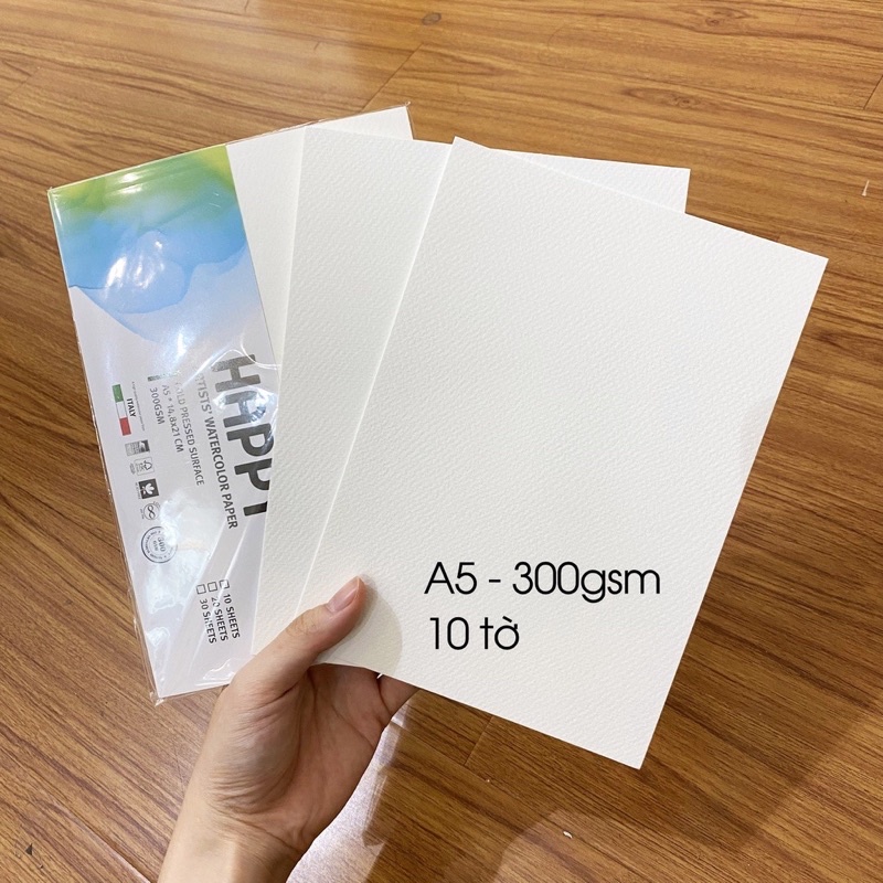 Giấy vẽ màu nước HAPPY hạng họa sĩ 300gsm