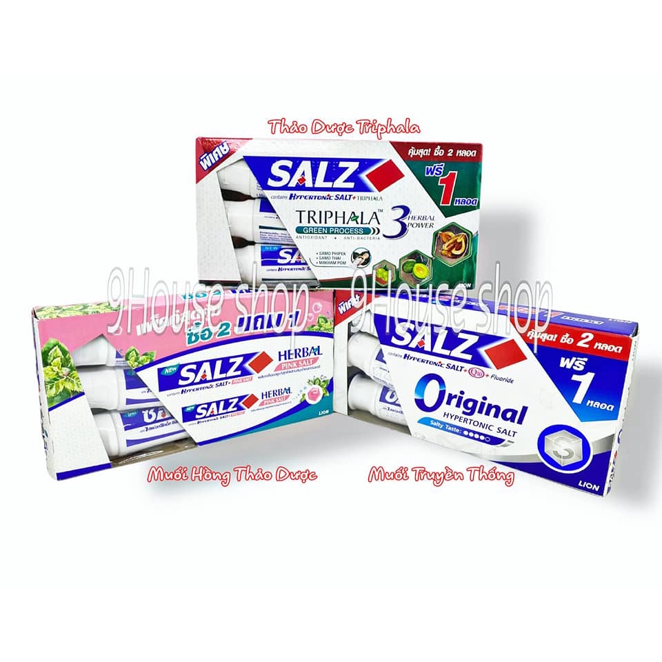 01 Kem Đánh Răng Salz Thái Lan (Hộp 3 Tuýp x 160gram)