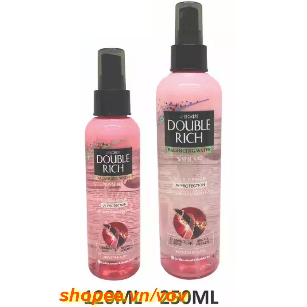 Xịt Dưỡng Tóc 120ml Double Rich Chăm Sóc Tóc Hư Tổn Mẫu Mới Chính Hãng.