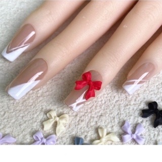 Set nơ charm nail gắn móng trang trí
