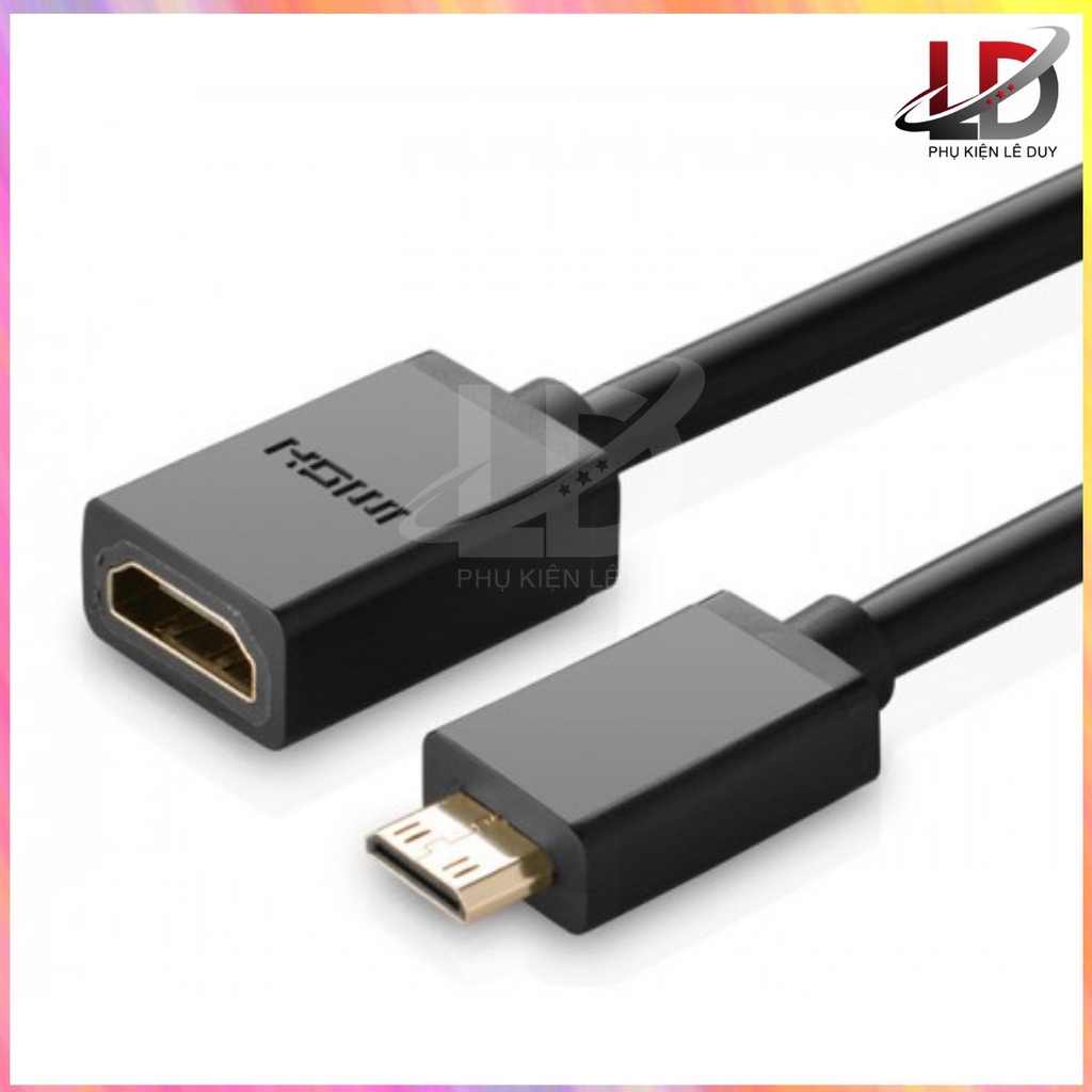 Cáp nối dài Mini HDMI to HDMI 20cm chính hãng Ugreen 20137 [Free ship]