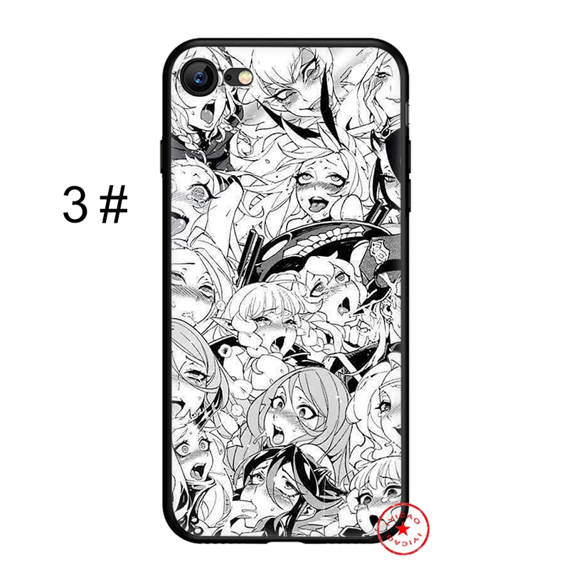 Ốp điện thoại mềm in họa tiết anime Ahegao dành cho IPHONE X XS MAX XR 8 7 6 5 5S SE 03