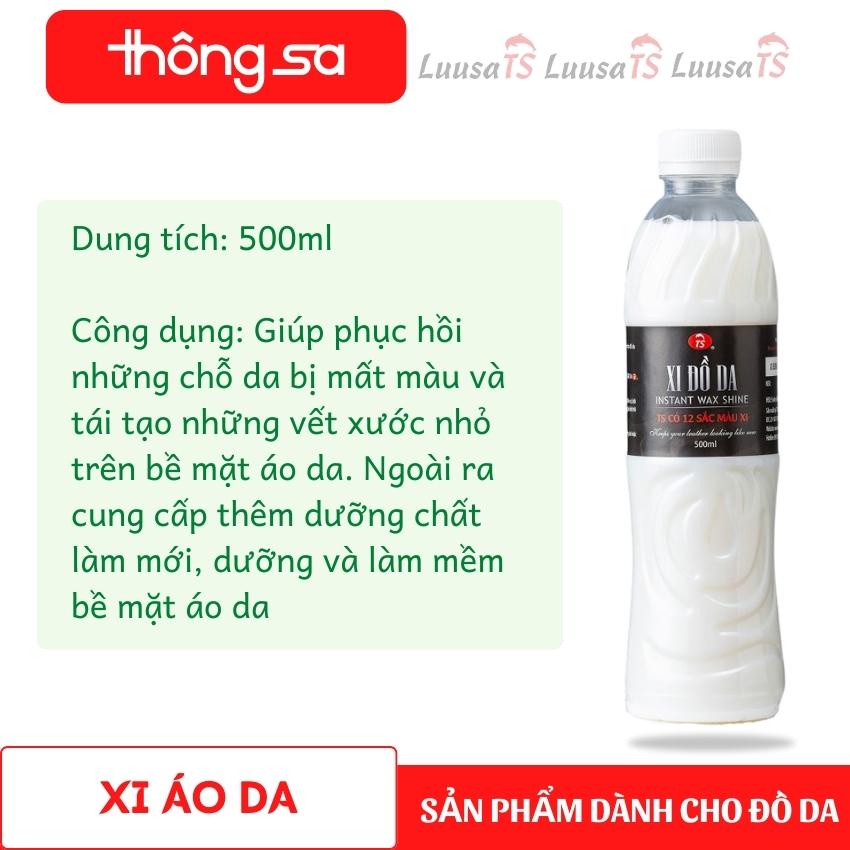 Xi áo da, xi sáp chuyên dụng nhiều màu cho đồ da Thông Sa 500ml giúp làm sạch, dưỡng da, đánh bóng da một cách hiệu quả