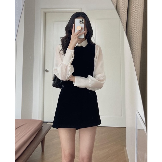 🍊 Set nhung liền phối áo tơ 🍊 | BigBuy360 - bigbuy360.vn