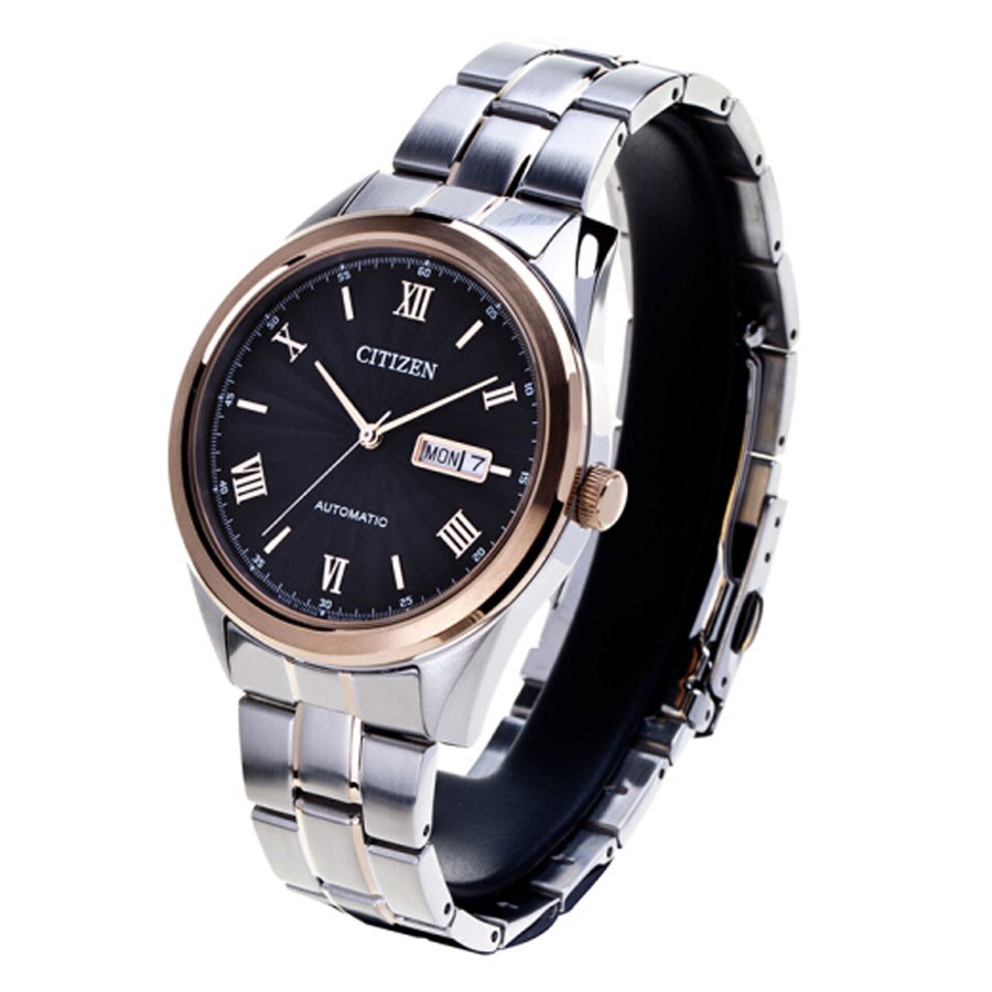 Đồng Hồ Nam Citizen Dây Thép Không Gỉ NH7514-59E - Mặt Đen (Sapphire)