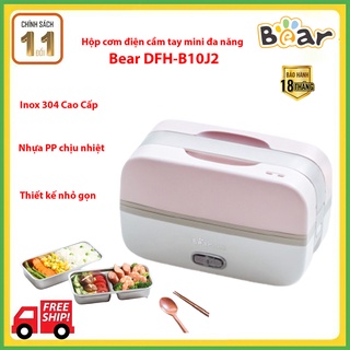 Hộp cơm điện văn phòng đa năng Bear DFH-B10J2 -Nồi cơm điện văn phòng 2 tầng đa năng