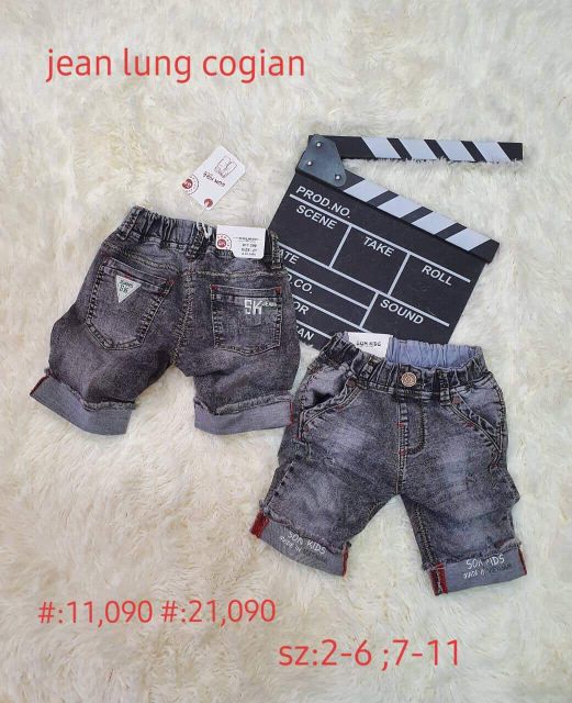 Quần Jeans lửng bé trai chính hãng SONKIDS siêu dãn chất Jeans mềm mịn