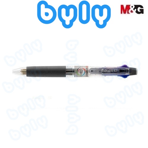 Bút bi bấm 5 màu ngòi 0.7mm M&amp;G | MULTO-5 ABP80572