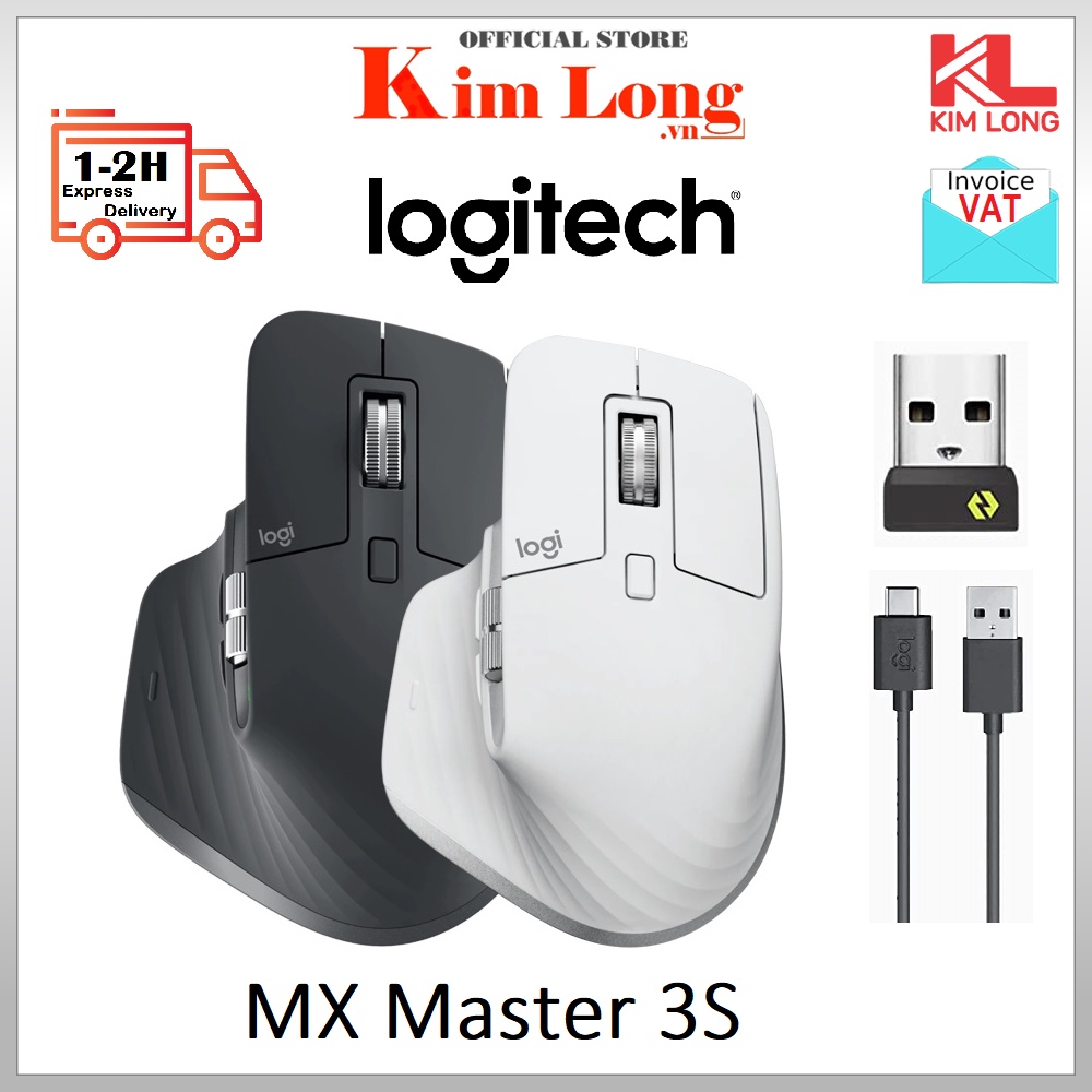 Chuột Logitech MX Master 3S Bluetooth, Wireless I 3S For Mac Bluetooth - Bảo hành chính hãng