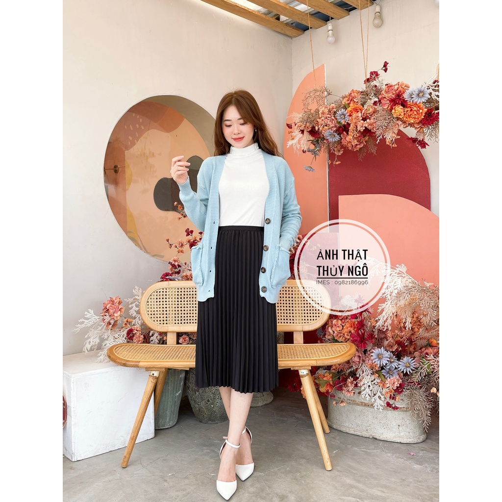 Áo khoác len Cardigan basic cách điệu chất len gạo siêu mềm mịn co giãn 1483 IMES SHOP | BigBuy360 - bigbuy360.vn