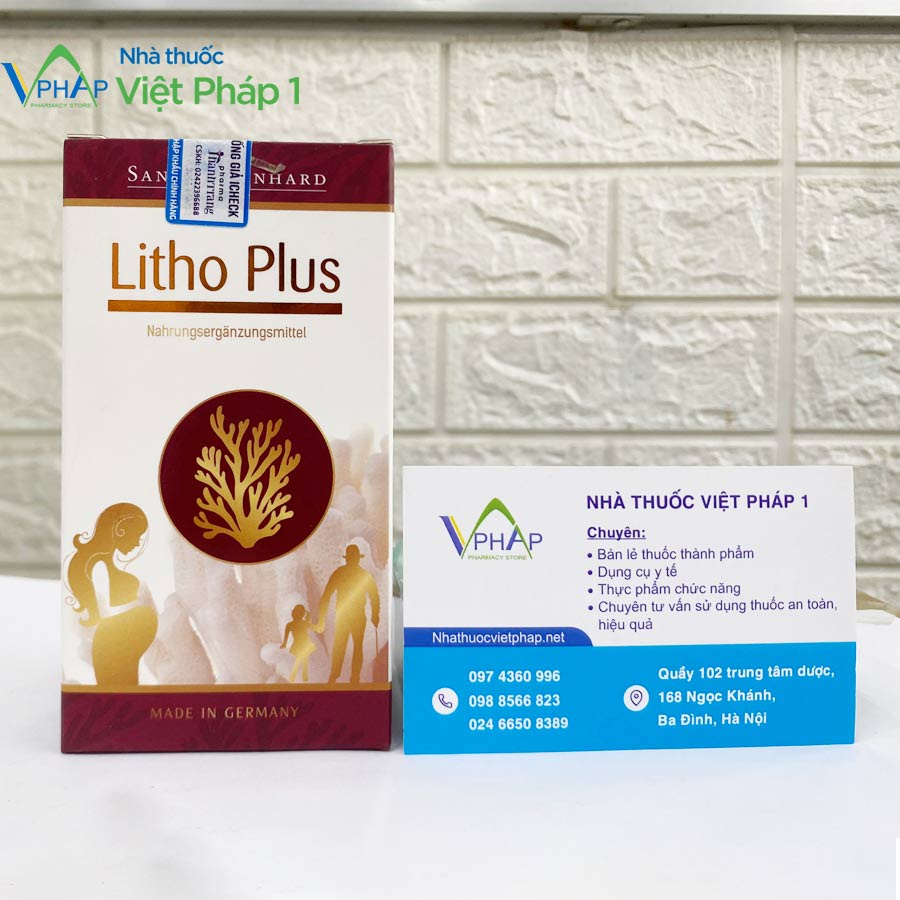 Viên Uống Litho Plus Bổ Sung Canxi, Vitamin D3 Và Kẽm Cho Bà Bầu Hộp 60 Viên