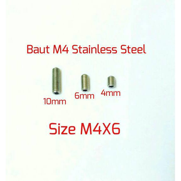 Bu Lông Lục Giác Chìm Đầu Bằng Inox M4X6 Rda Rta Rdta