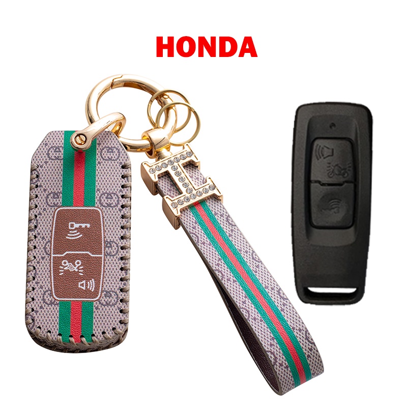 HONDA SH, VISION ,LEAD ,SH MODE ,WINNER X ,Air Blade Chìa đời 2021 Mẫu Mới Bao Da Chìa Khoá Handmade loại 2 nút bấm