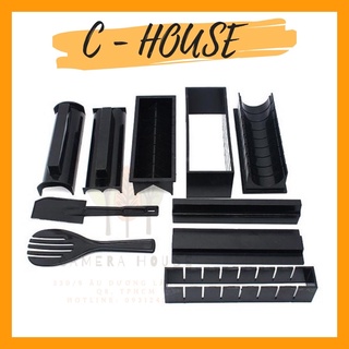 Dụng cụ làm sushi/kimbap 10 chi tiết bằng nhựa an toàn tuyệt đối cho sức khỏe, dễ sử dụng