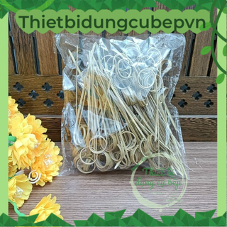 Tăm Xiên Tre Trang Trí Cocktail Tròn 12cm